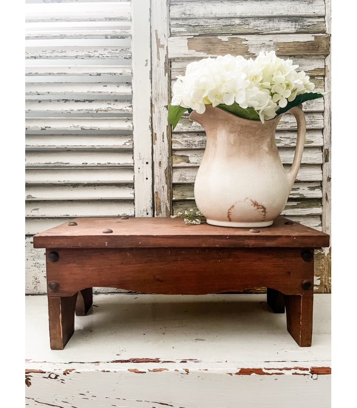 Antique/Vintage, Rustic Wood Stool - Beautiful Wood, 17